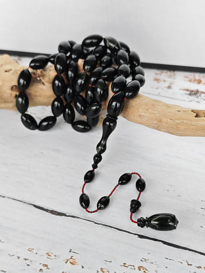 Frog Green Canadian Bakelite Tasbih | 45 Olive Beads | 19.3g