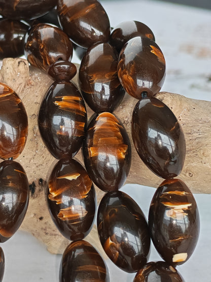 Galaxy Brown Bakelite Tasbih | 51 Olive Beads | Checkers Origin | 30.8g