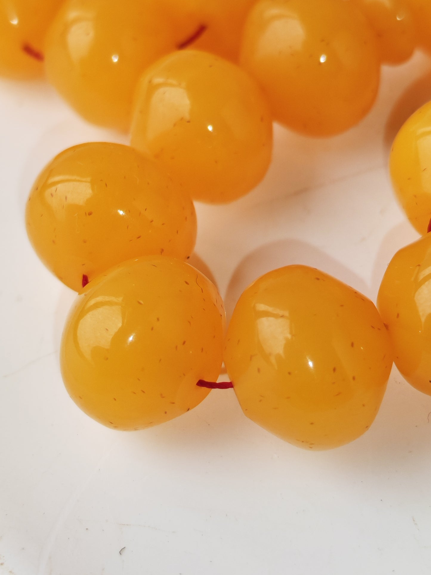 Lemon German Bakelite Misbah with Nemesh | 33 Istanbul Shape Beads | 46.5g