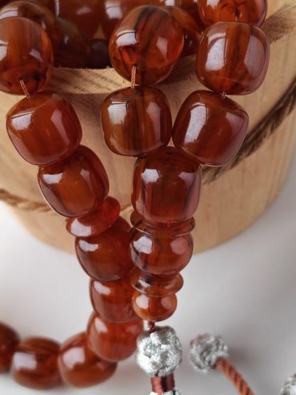 Tartaruk Tasbih | 33 Barrel Beads | 90g+ | Mosul Craft | German Material
