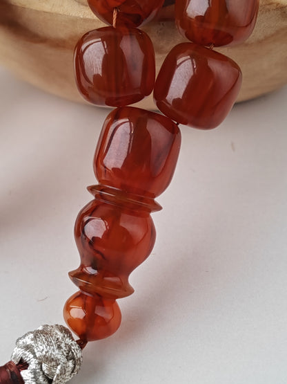 Tartaruk Tasbih | 33 Barrel Beads | 90g+ | Mosul Craft | German Material
