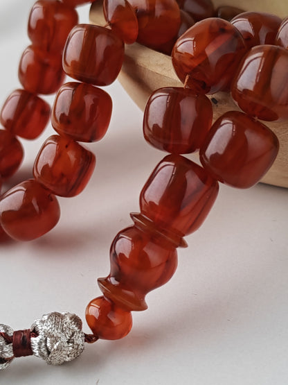 Tartaruk Tasbih | 33 Barrel Beads | 90g+ | Mosul Craft | German Material
