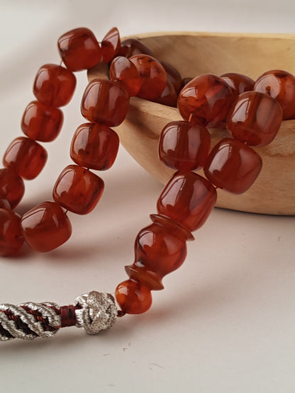 Tartaruk Tasbih | 33 Barrel Beads | 90g+ | Mosul Craft | German Material