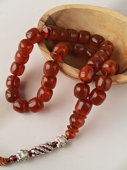 Tartaruk Tasbih | 33 Barrel Beads | 90g+ | Mosul Craft | German Material