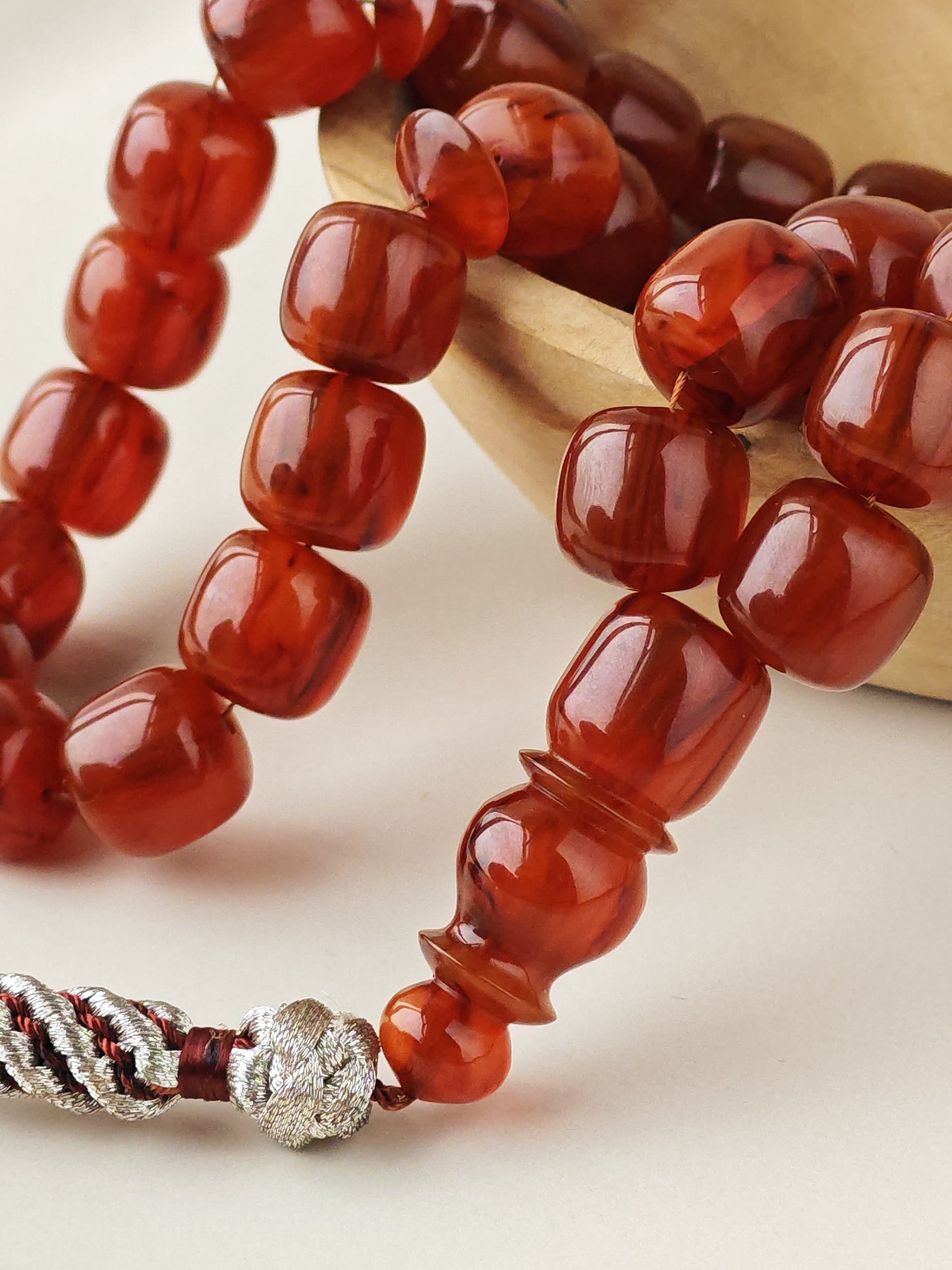 Tartaruk Tasbih | 33 Barrel Beads | 90g+ | Mosul Craft | German Material