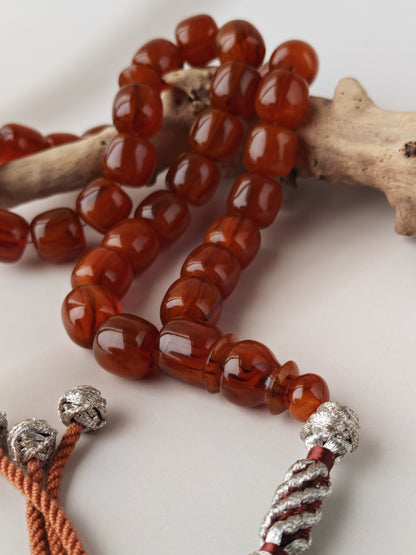 Tartaruk Tasbih | 33 Barrel Beads | 90g+ | Mosul Craft | German Material