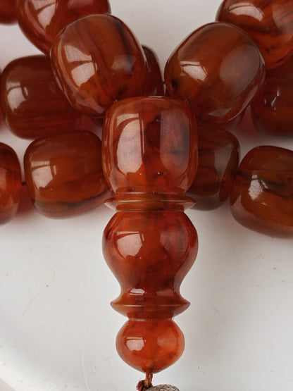 Tartaruk Tasbih | 33 Barrel Beads | 90g+ | Mosul Craft | German Material