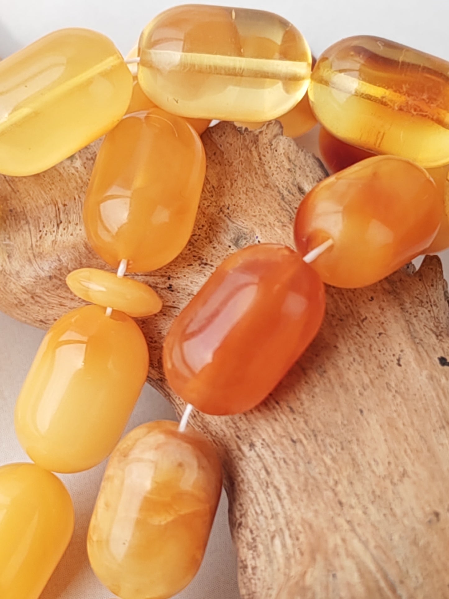 Multi-Color Baltic Amber Tasbih | 33 Micro Barrel Beads | Pocket Size | 20g