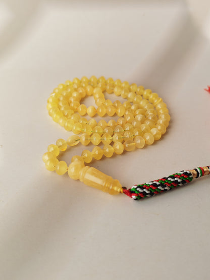 Istanbul Shape Amber Rosary 99 Beads | Lightweight | Micro Size