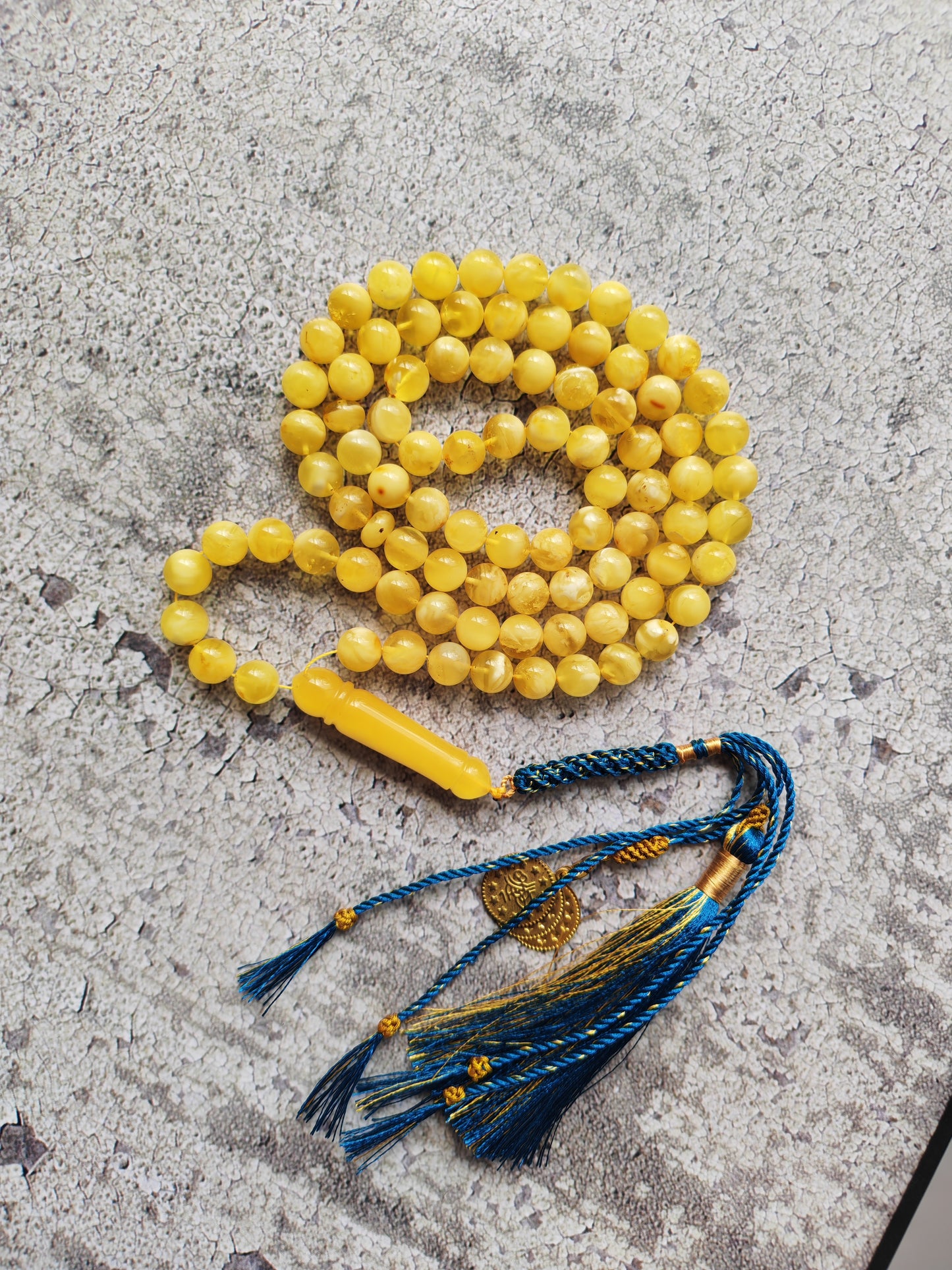 Butterscotch Amber Tasbih – 85 Beads | Unique Half - Half  Imami | 8.5–9mm