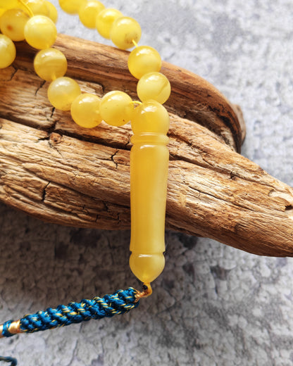 Butterscotch Amber Tasbih – 85 Beads | Unique Half - Half  Imami | 8.5–9mm