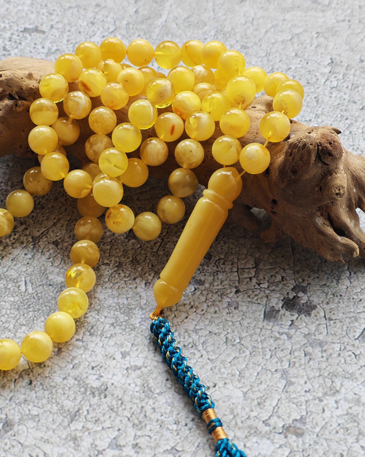 Butterscotch Amber Tasbih – 85 Beads | Unique Half - Half  Imami | 8.5–9mm