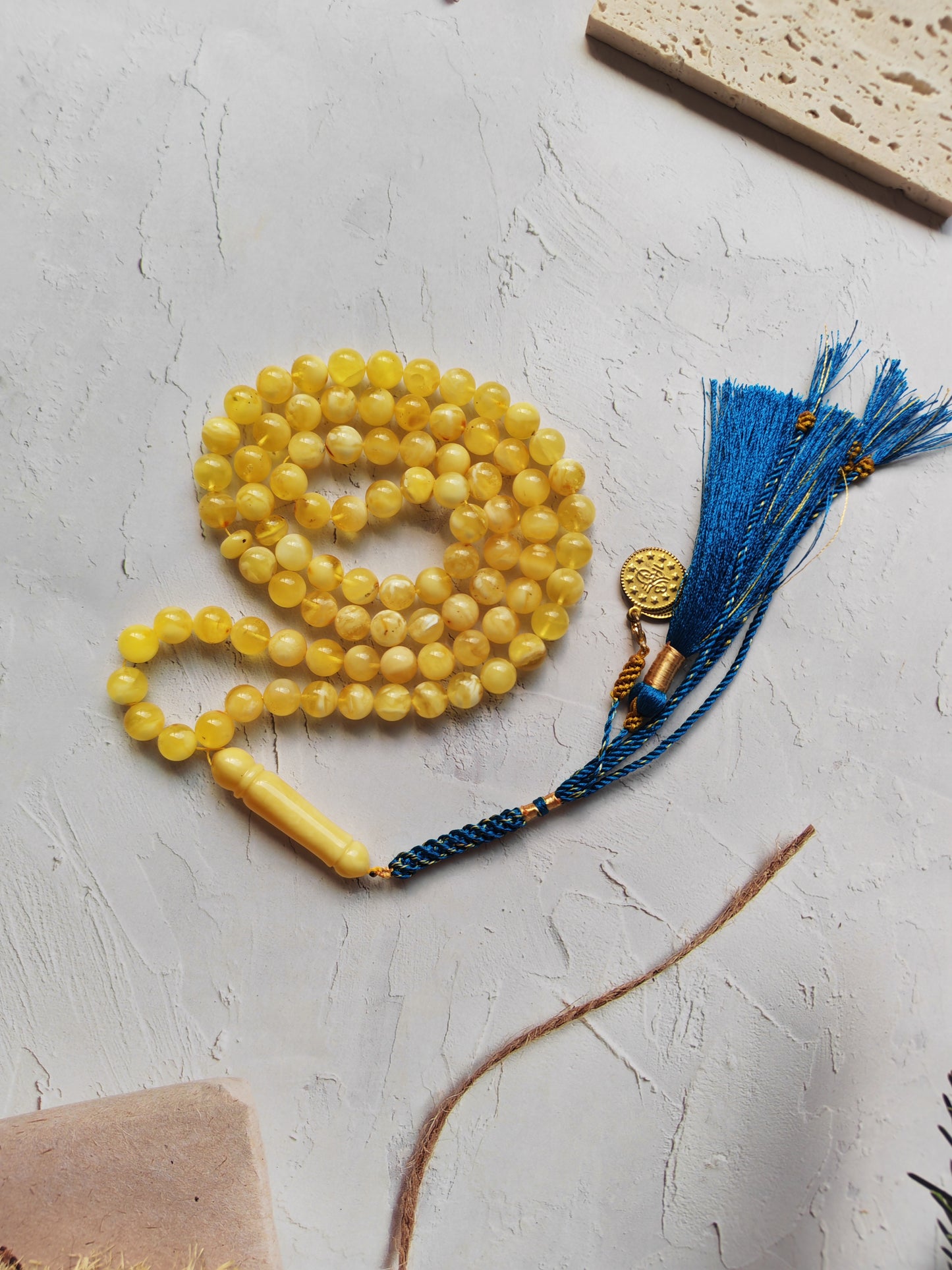 Butterscotch Amber Tasbih – 85 Beads | Unique Half - Half  Imami | 8.5–9mm