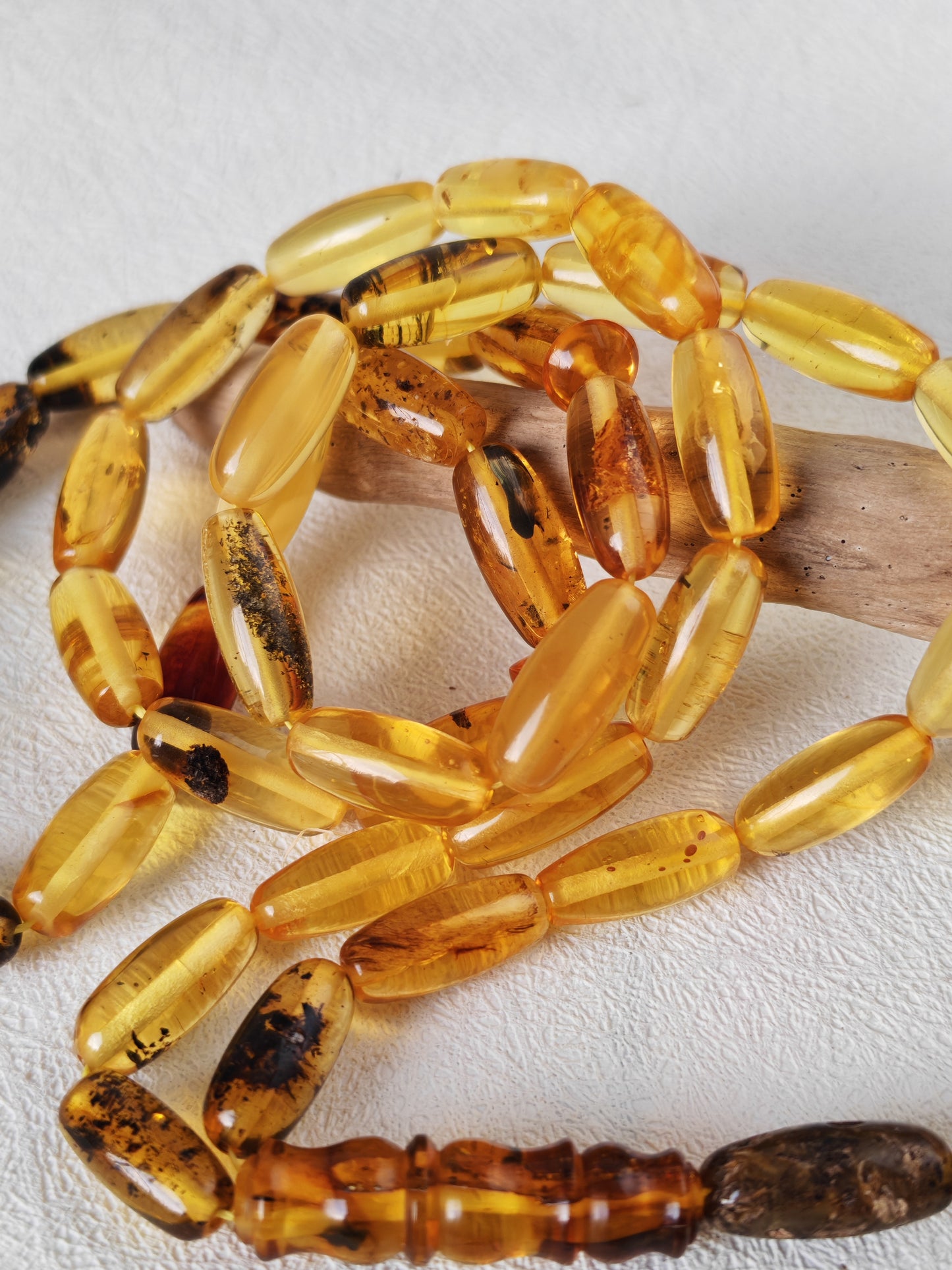 Multicolor Baltic Amber Tasbih – 40 Beads + 1 | Capsule Shape
