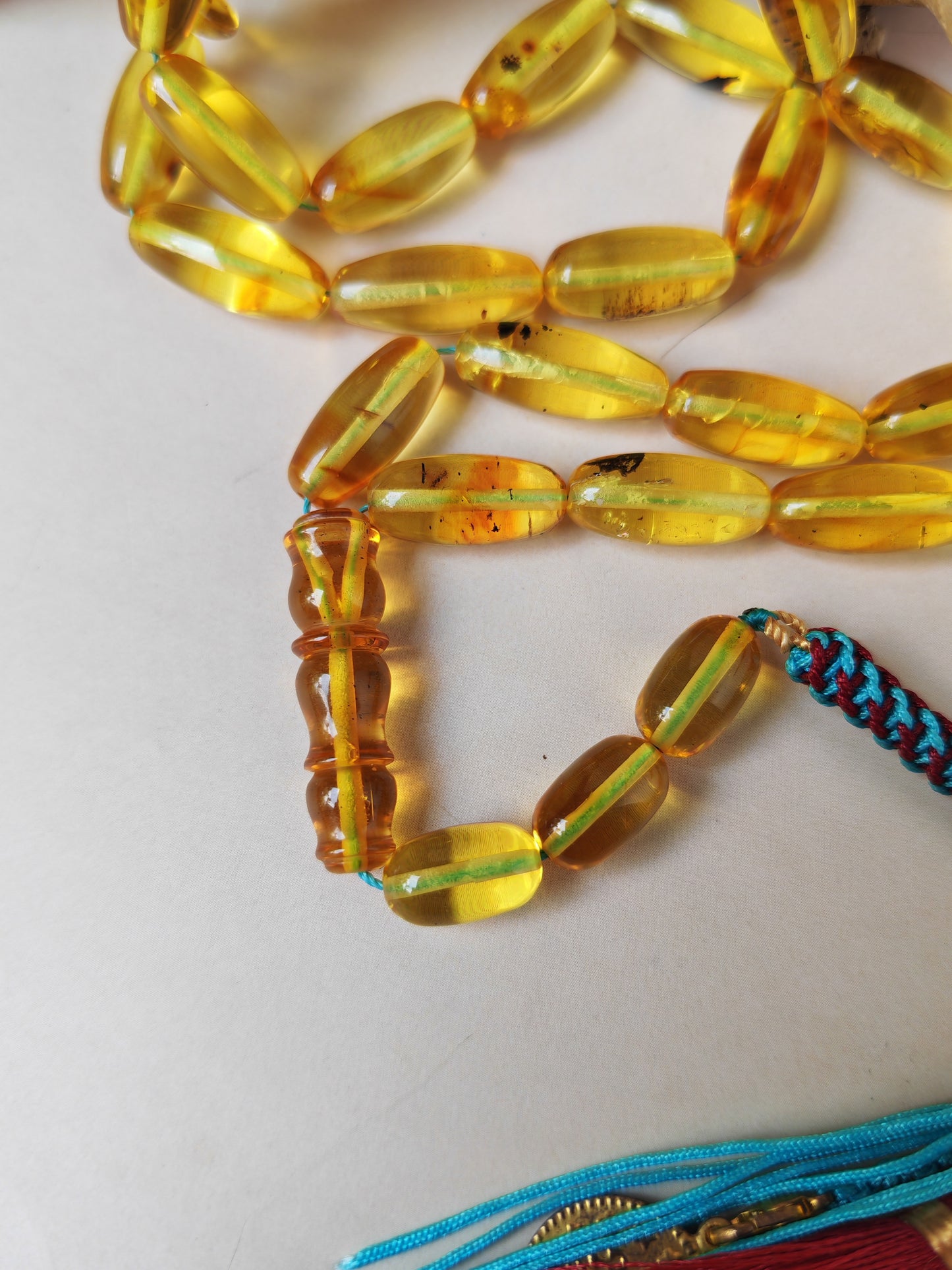 Natural Citron Amber Tasbih – 33 Beads | Citron Amber