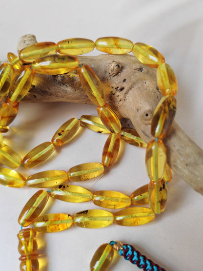 Natural Citron Amber Tasbih – 33 Beads | Citron Amber