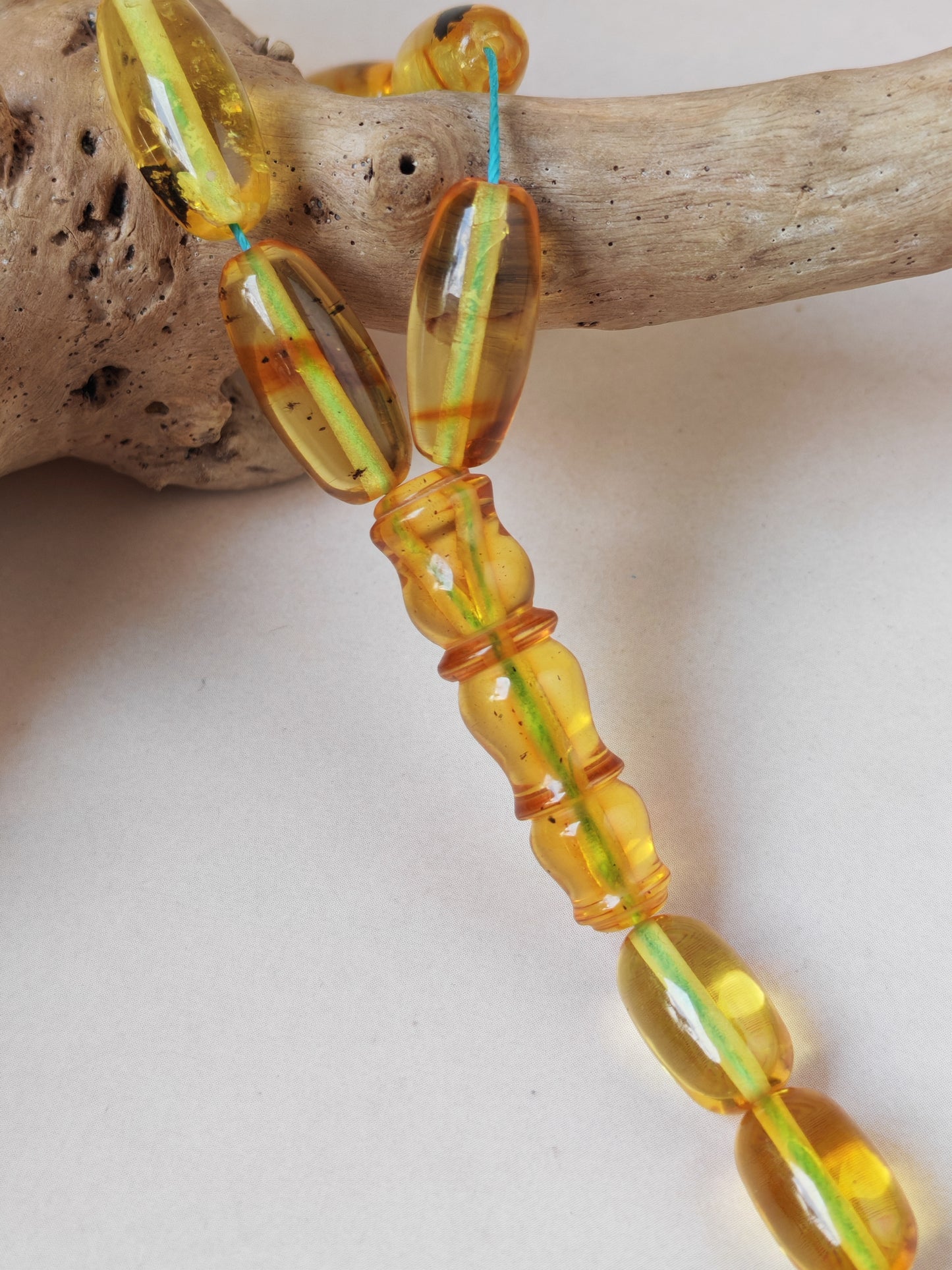 Natural Citron Amber Tasbih – 33 Beads | Citron Amber