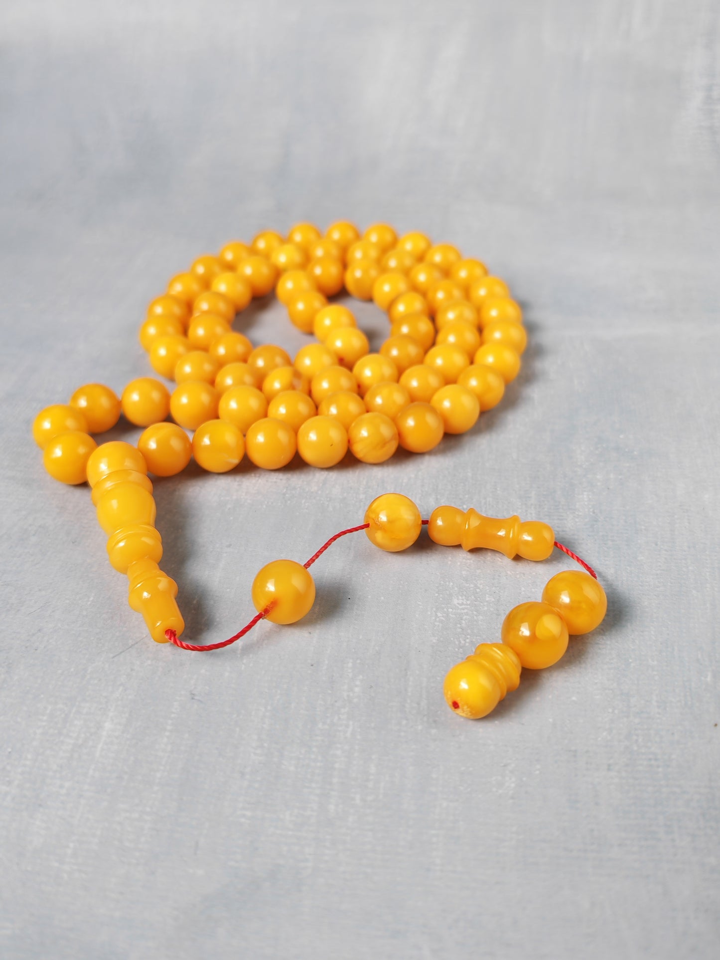 Natural Aged Baltic Amber Rosary – 66 Beads | Egg Yolk Amber | 10mm