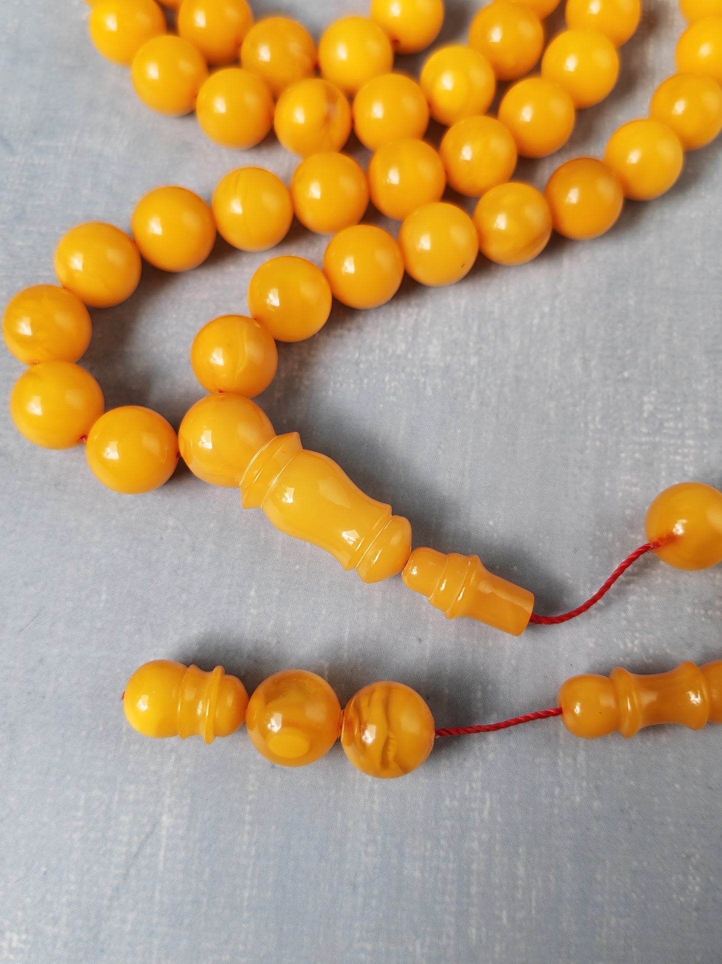 Natural Aged Baltic Amber Rosary – 66 Beads | Egg Yolk Amber | 10mm