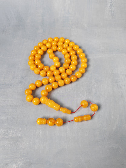 Natural Aged Baltic Amber Rosary – 66 Beads | Egg Yolk Amber | 10mm