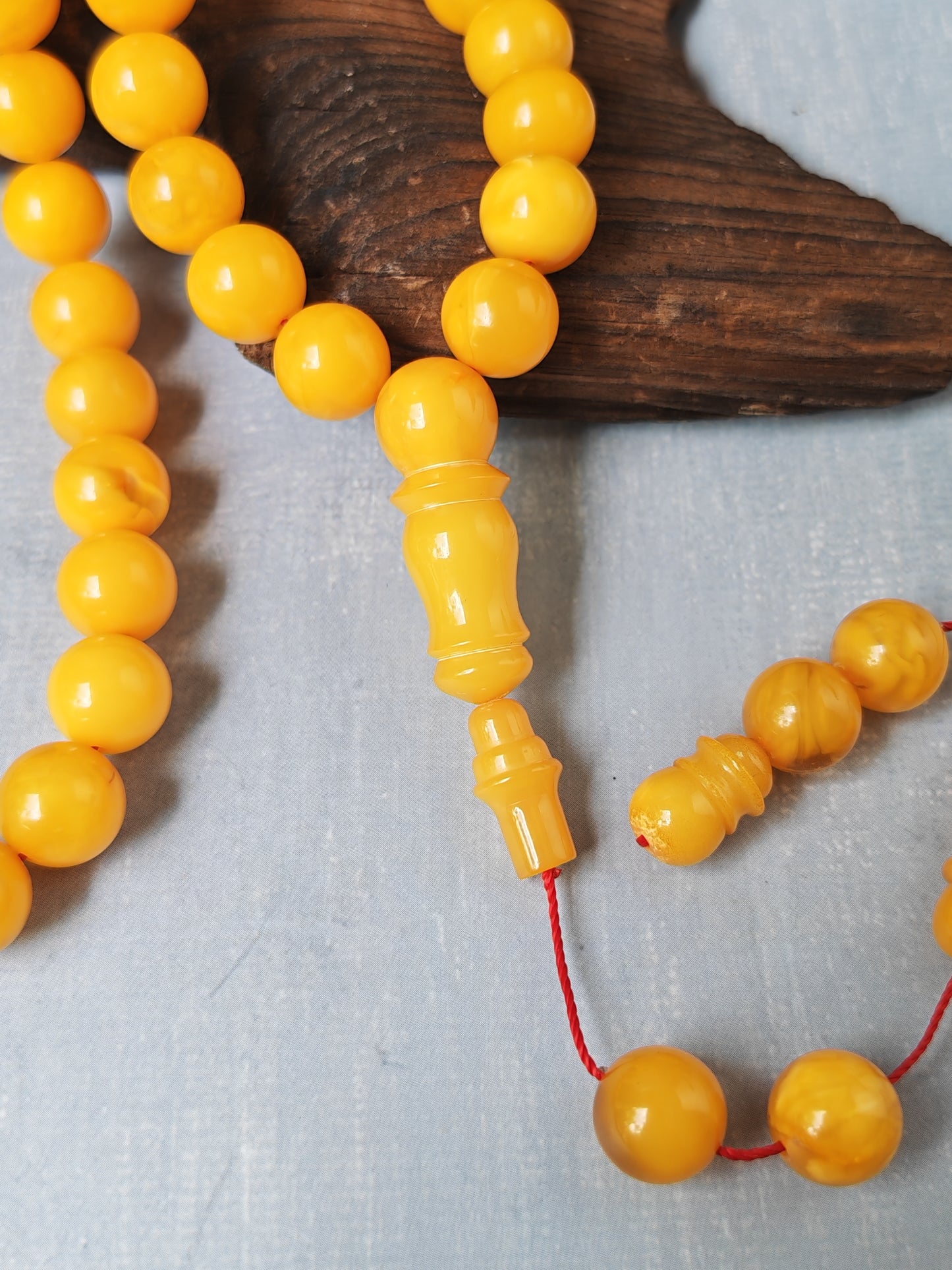Natural Aged Baltic Amber Rosary – 66 Beads | Egg Yolk Amber | 10mm