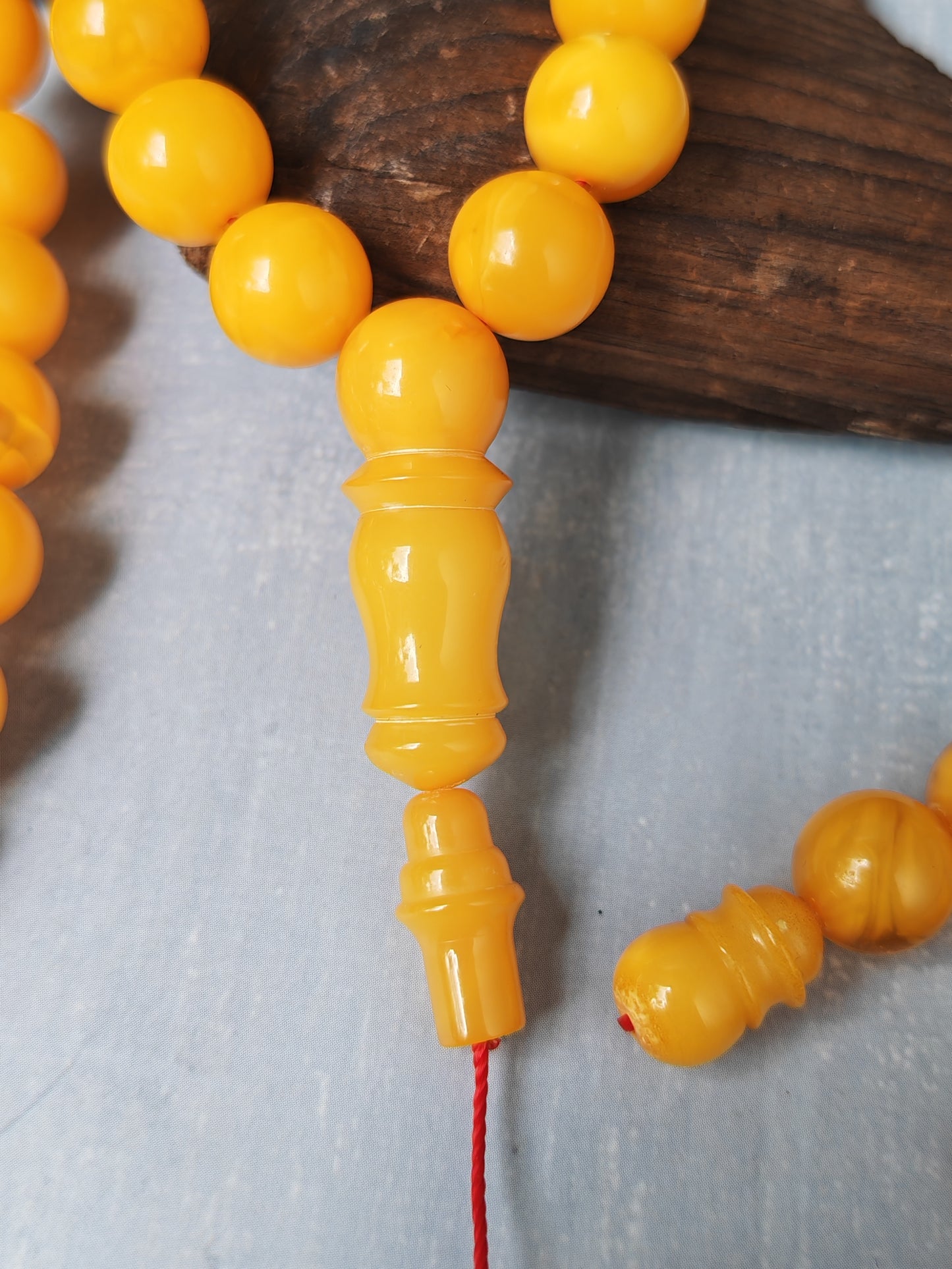 Natural Aged Baltic Amber Rosary – 66 Beads | Egg Yolk Amber | 10mm