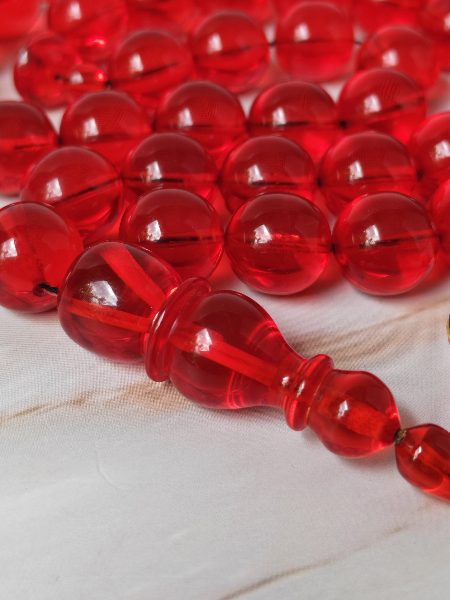 American Bakelite Misbah – 41 Beads | Rare Jumbo Size | Originally Dice