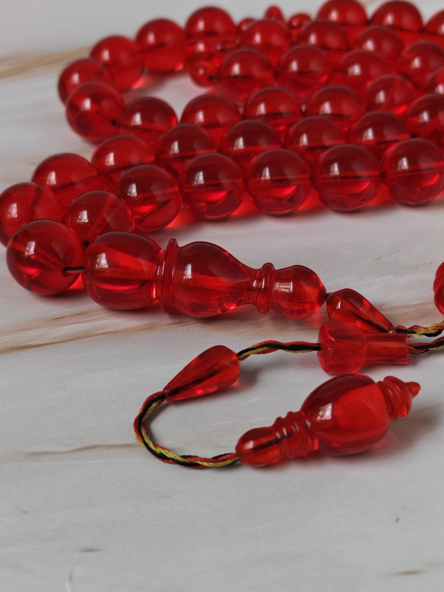 American Bakelite Misbah – 41 Beads | Rare Jumbo Size | Originally Dice