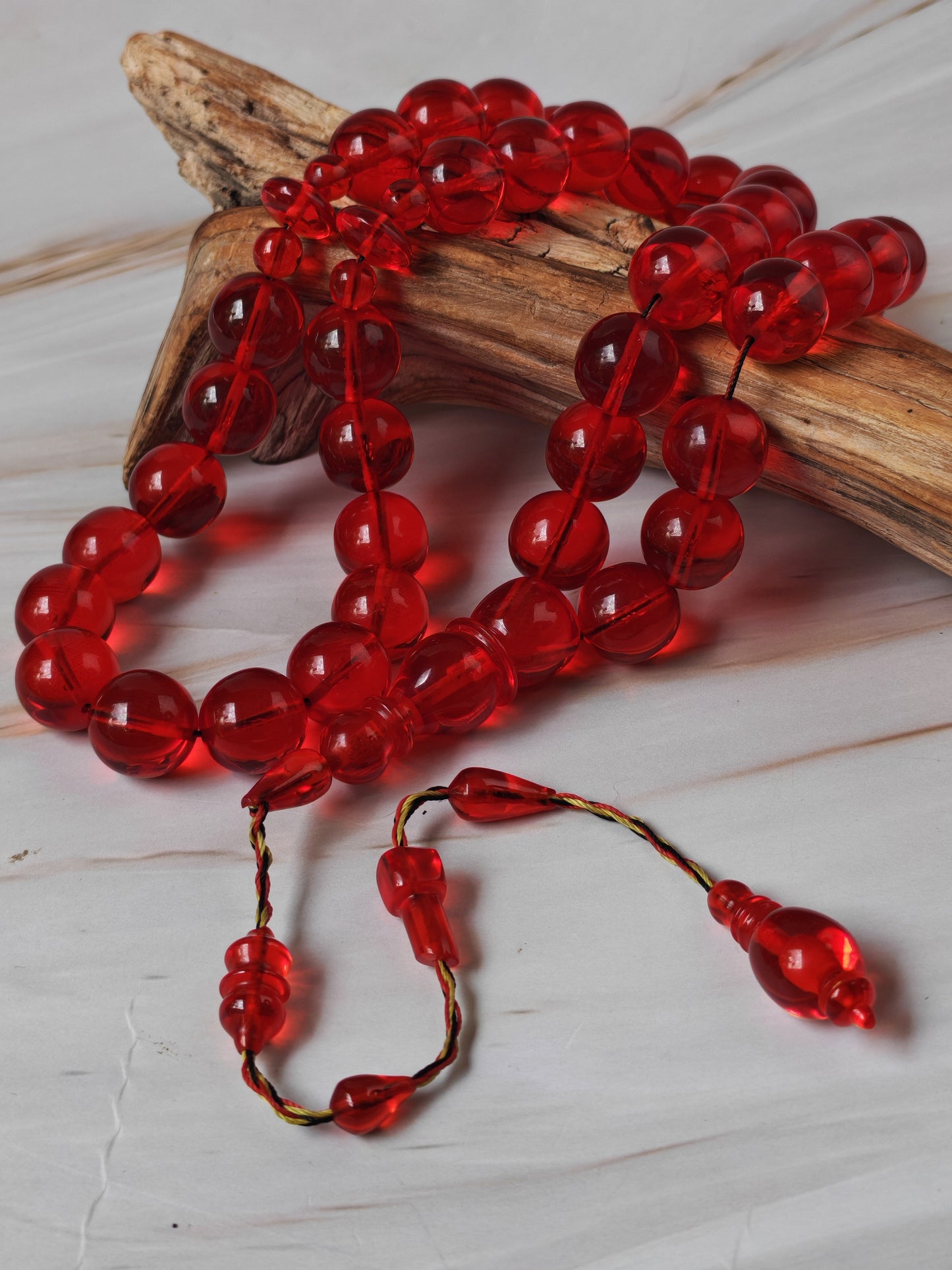 American Bakelite Misbah – 41 Beads | Rare Jumbo Size | Originally Dice