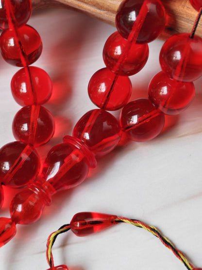 American Bakelite Misbah – 41 Beads | Rare Jumbo Size | Originally Dice
