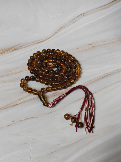 Green Sea Amber Tasbih – 99+3 Beads | 9mm | Long Rosary