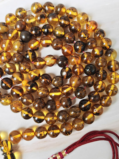 Green Sea Amber Tasbih – 99+3 Beads | 9mm | Long Rosary