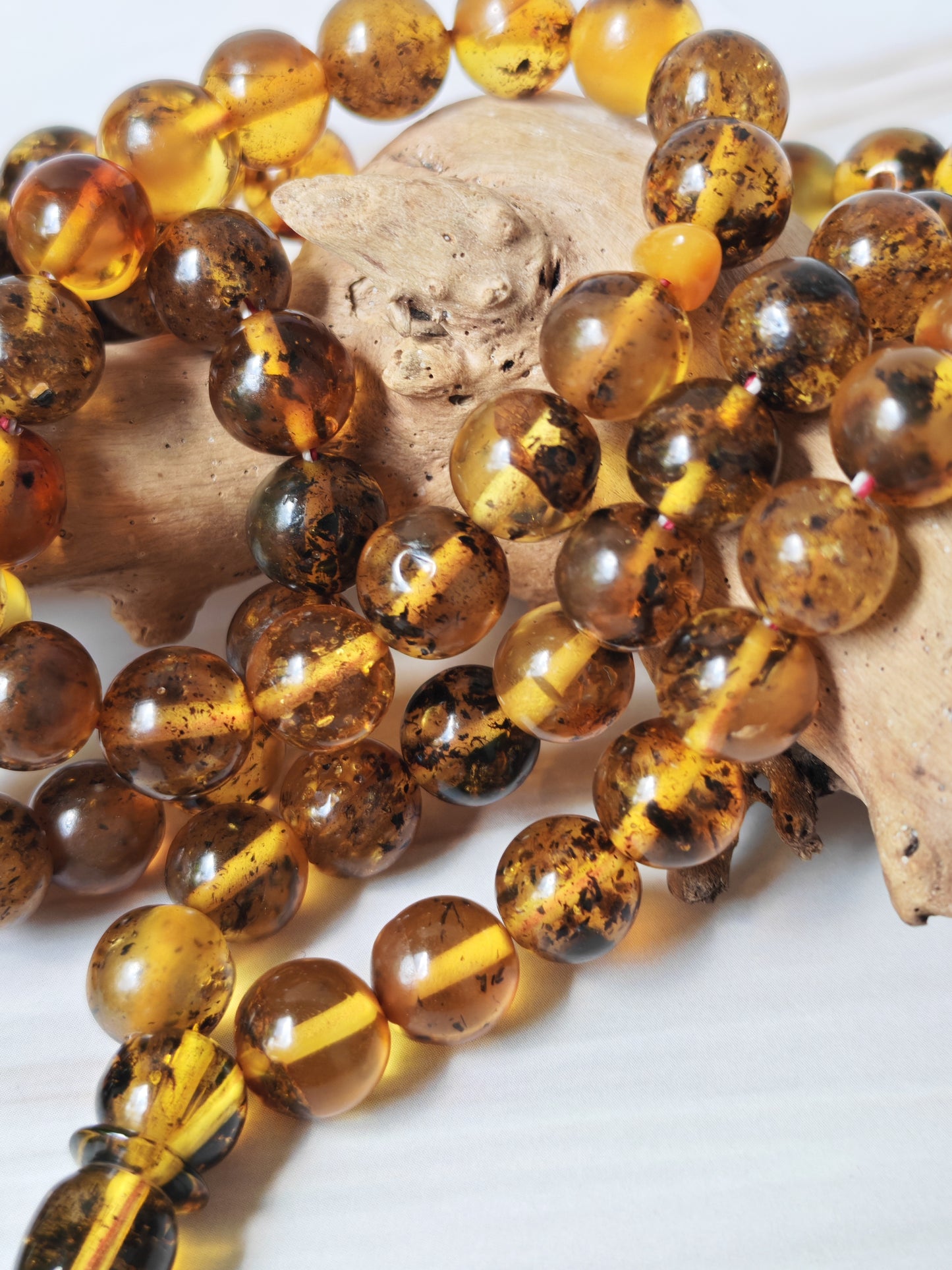 Green Sea Amber Tasbih – 99+3 Beads | 9mm | Long Rosary