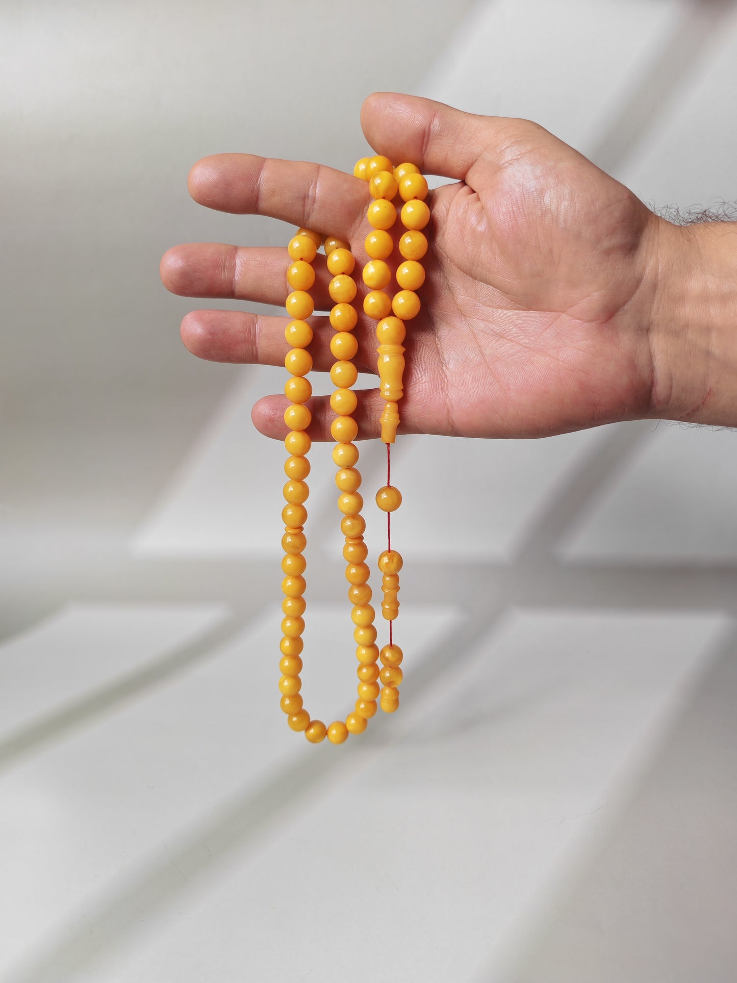 Natural Aged Baltic Amber Rosary – 66 Beads | Egg Yolk Amber | 10mm