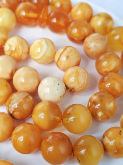 Antique Natural Marble Baltic Amber Rosary | 45+3 Beads | Short Imami Design