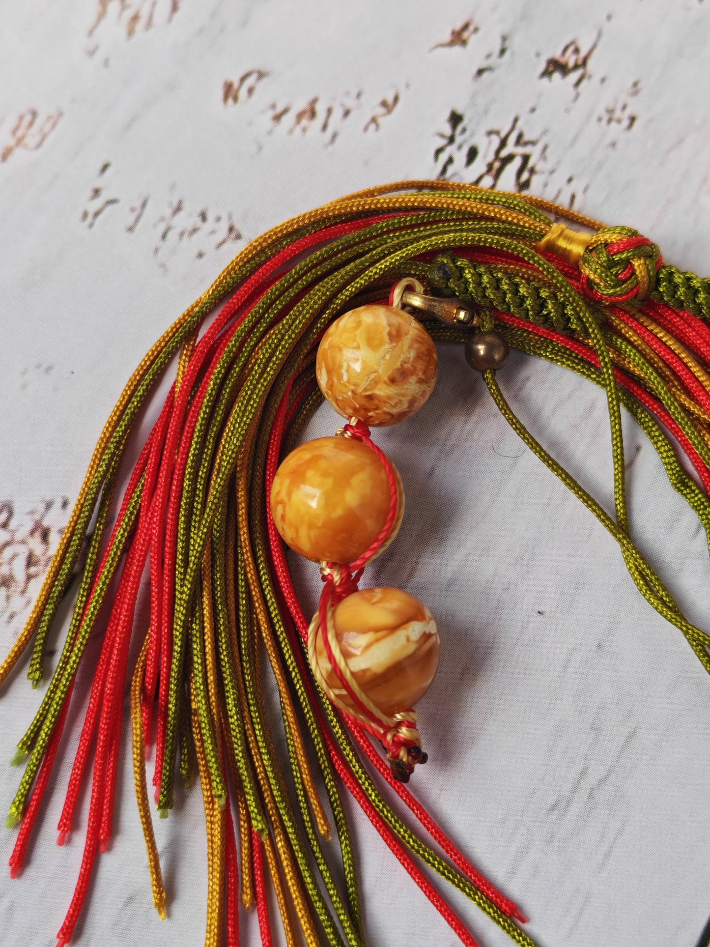 Antique Natural Marble Baltic Amber Rosary | 45+3 Beads | Short Imami Design