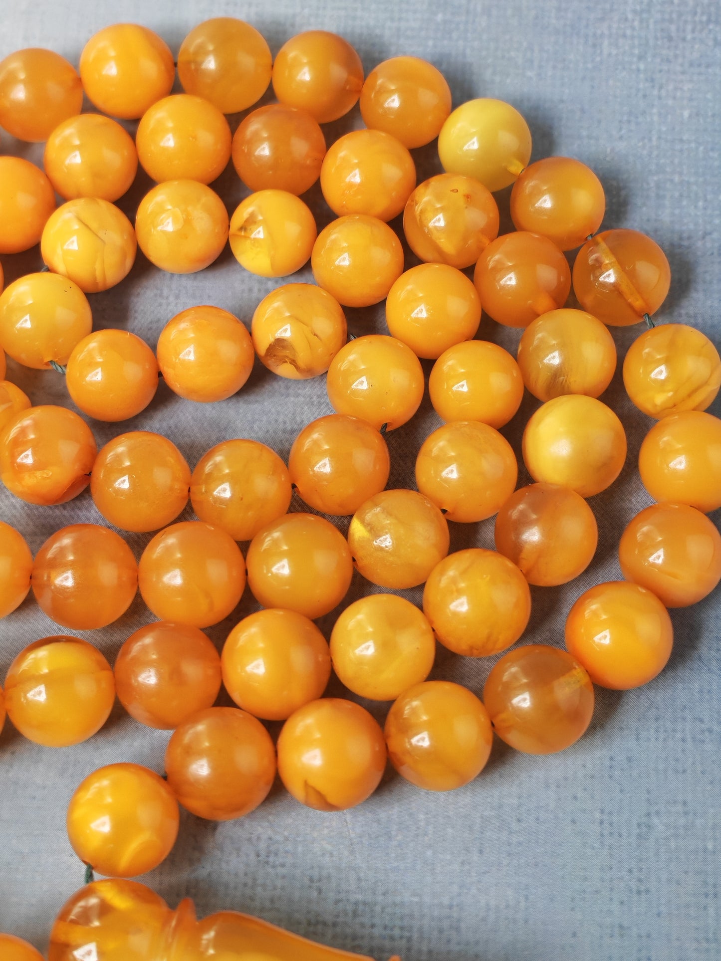 Dark Aged Natural Baltic Amber Misbah | 66 Beads + 3 spare | Antique Color | Aged Honey
