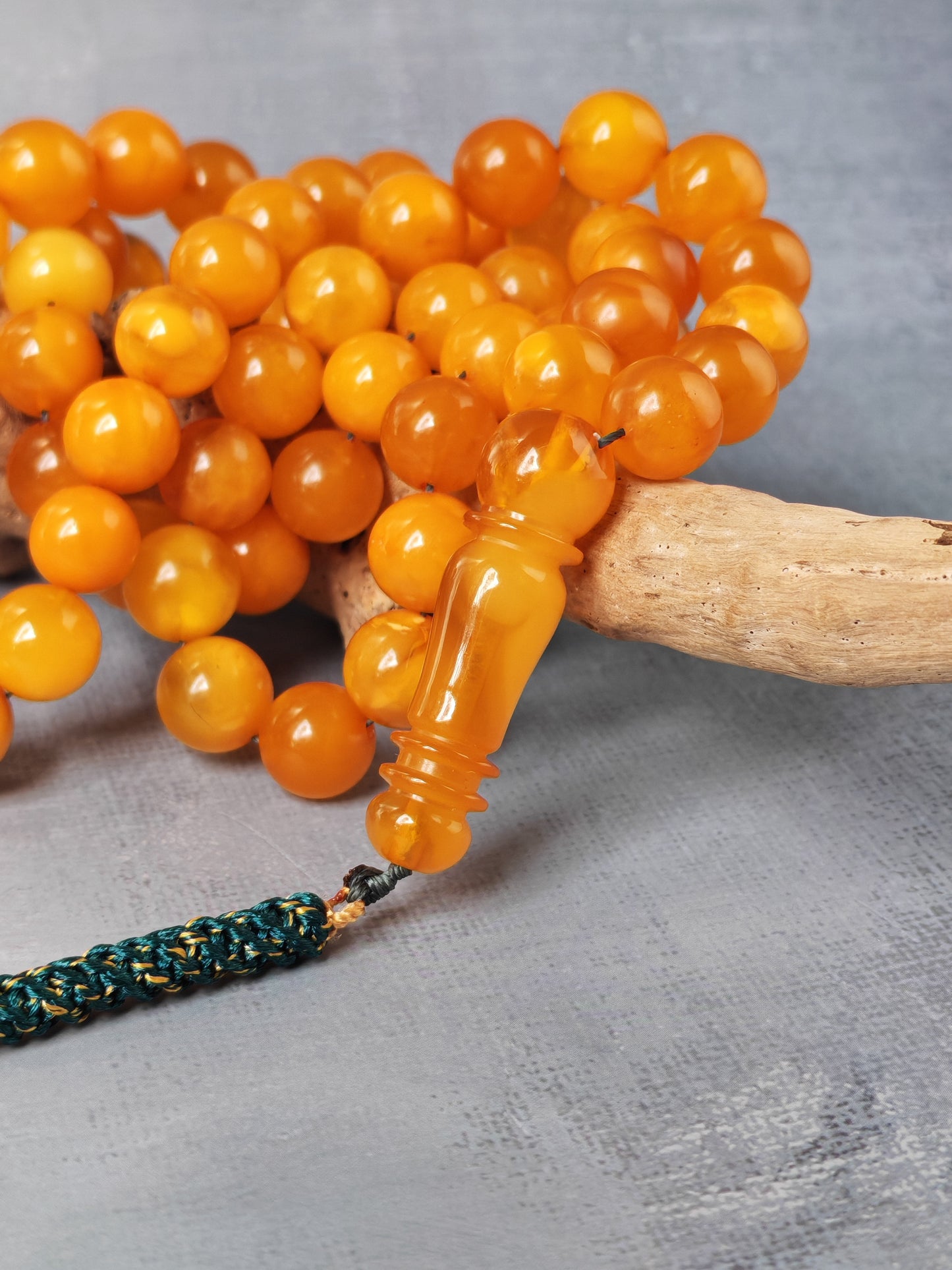 Dark Aged Natural Baltic Amber Misbah | 66 Beads + 3 spare | Antique Color | Aged Honey