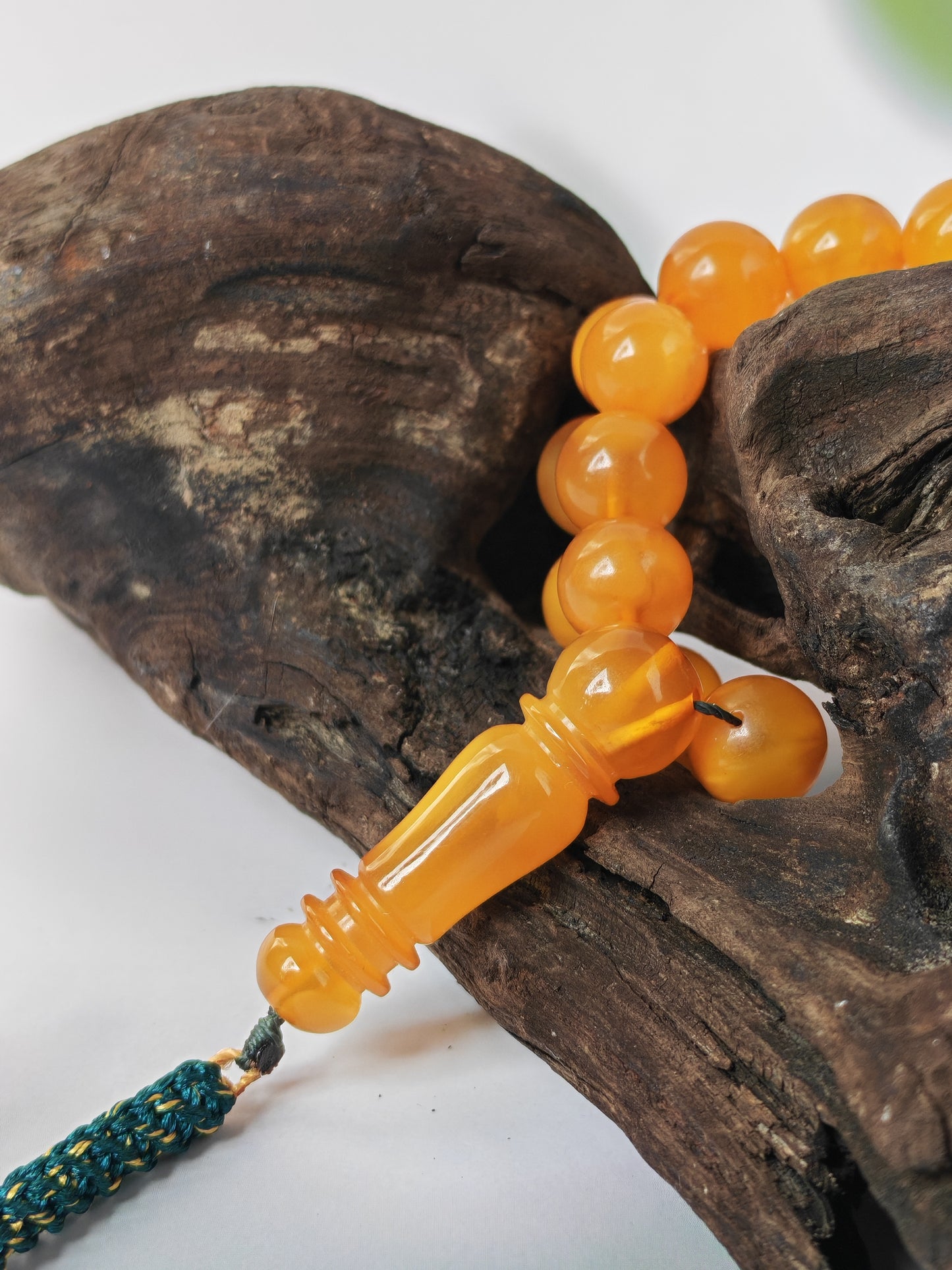 Dark Aged Natural Baltic Amber Misbah | 66 Beads + 3 spare | Antique Color | Aged Honey