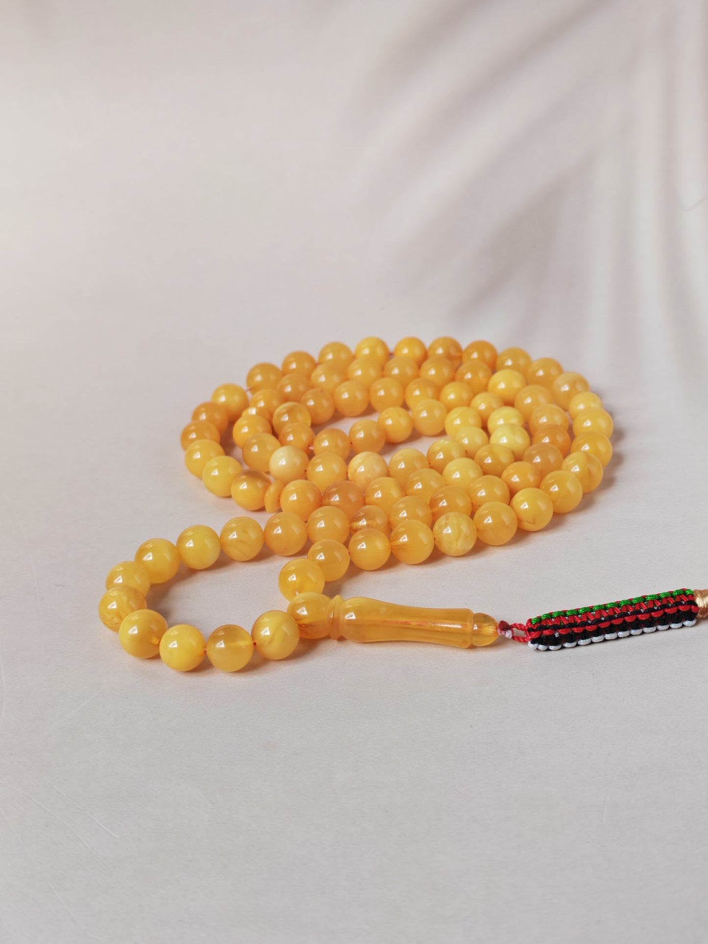 Natural Butterscotch Baltic Amber Tasbih – 85 Beads