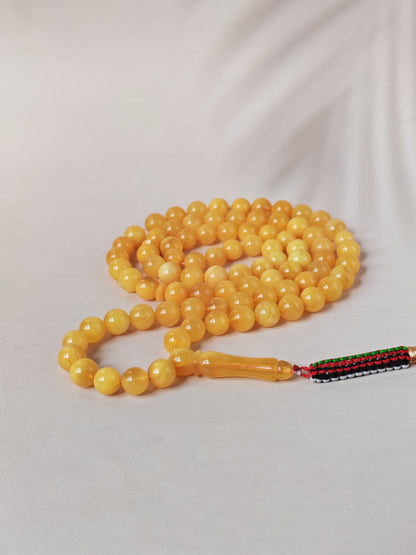 Natural Butterscotch Baltic Amber Tasbih – 85 Beads