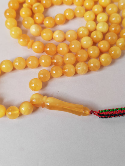 Natural Butterscotch Baltic Amber Tasbih – 85 Beads