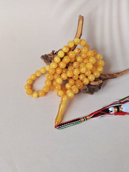 Natural Butterscotch Baltic Amber Tasbih – 85 Beads