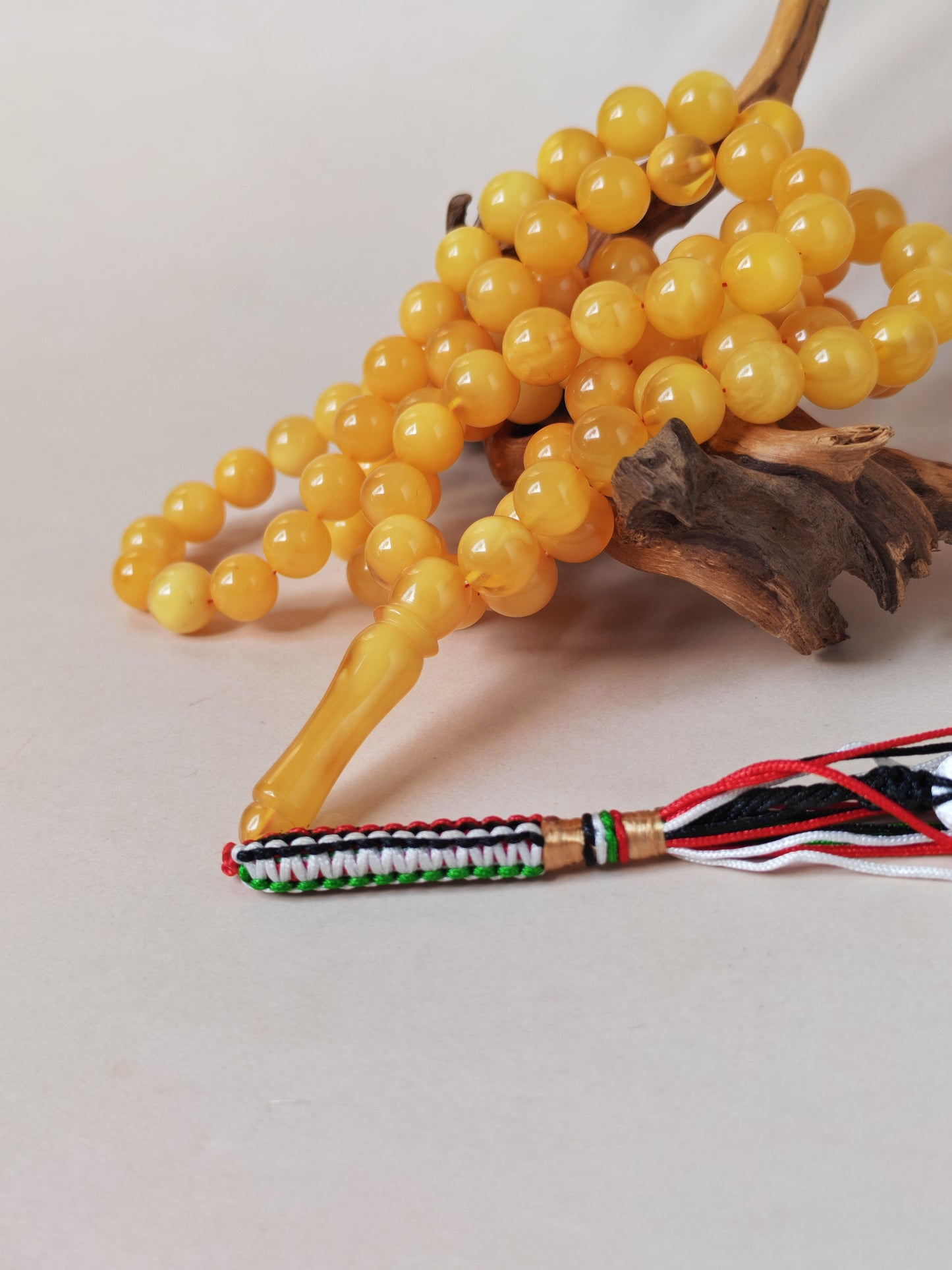 Natural Butterscotch Baltic Amber Tasbih – 85 Beads