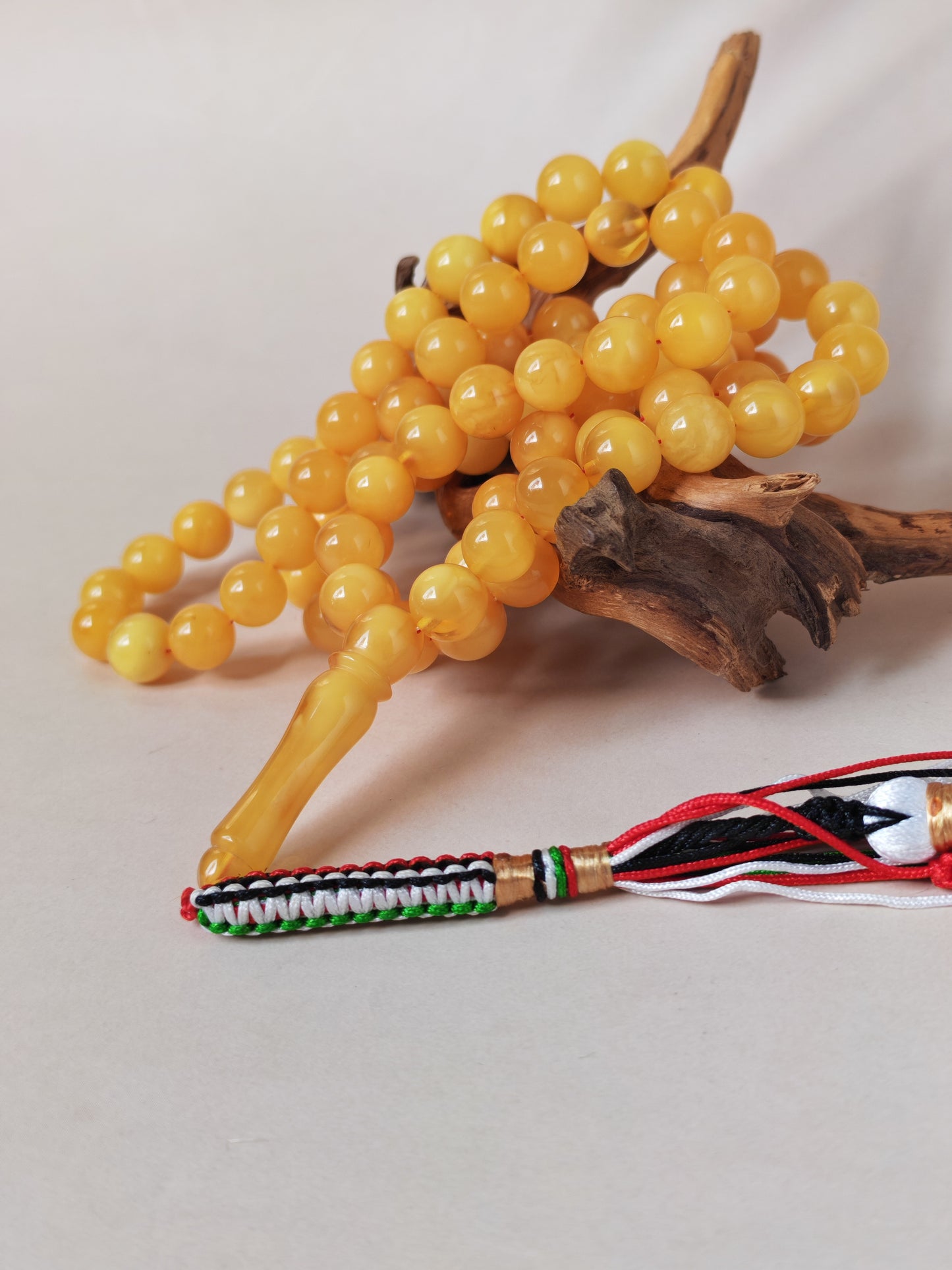 Natural Butterscotch Baltic Amber Tasbih – 85 Beads
