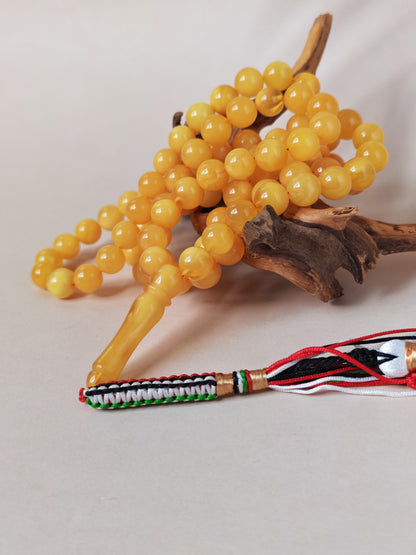 Natural Butterscotch Baltic Amber Tasbih – 85 Beads