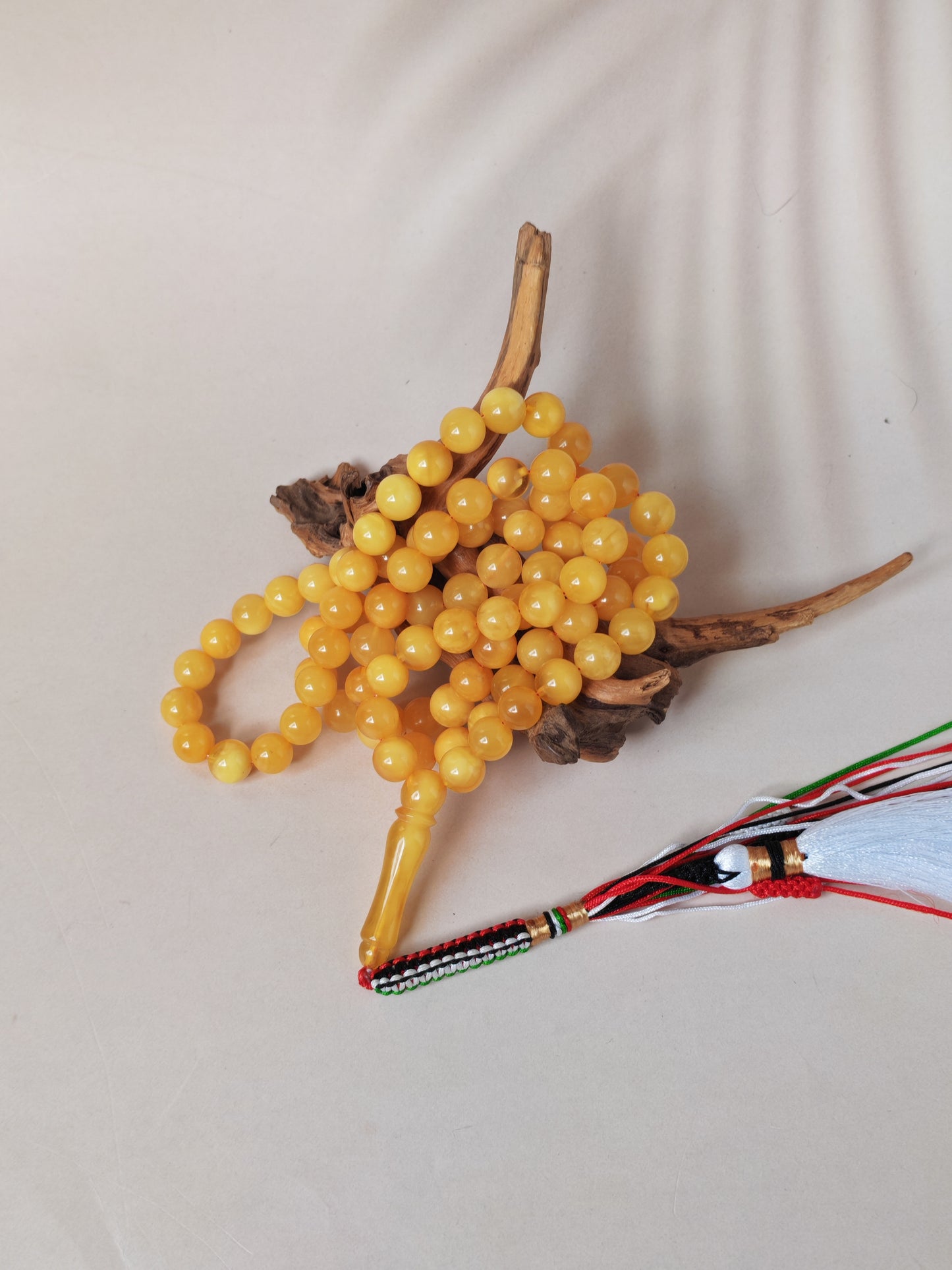 Natural Butterscotch Baltic Amber Tasbih – 85 Beads