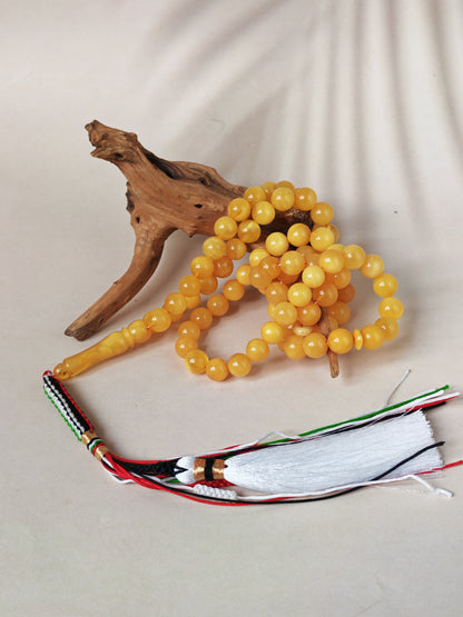 Natural Butterscotch Baltic Amber Tasbih – 85 Beads