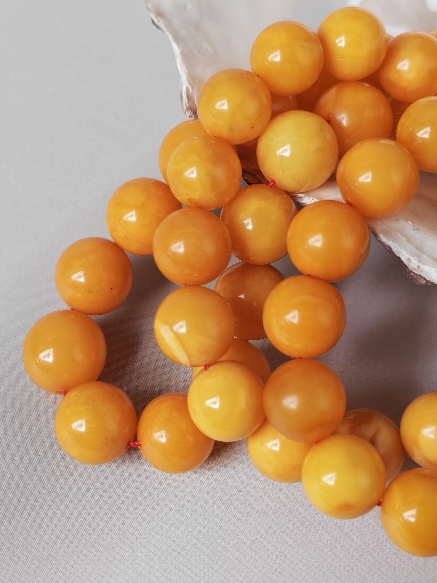 Natural Antique Baltic Amber Tasbih – 66 Beads | Aged Butterscotch & Honey