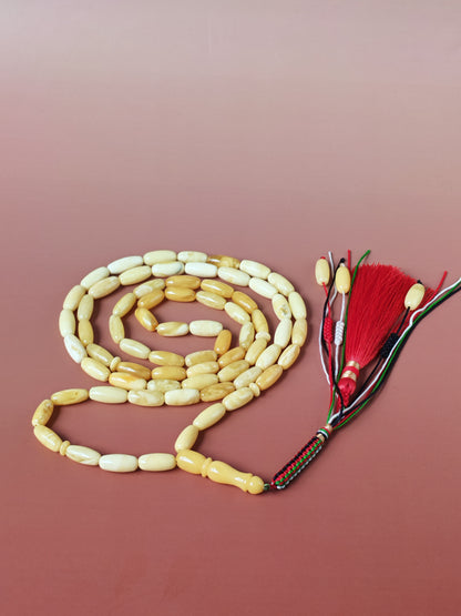 Super Long Capsule Shaped Baltic Amber Rosary – 69 Beads | 29g | 60cm